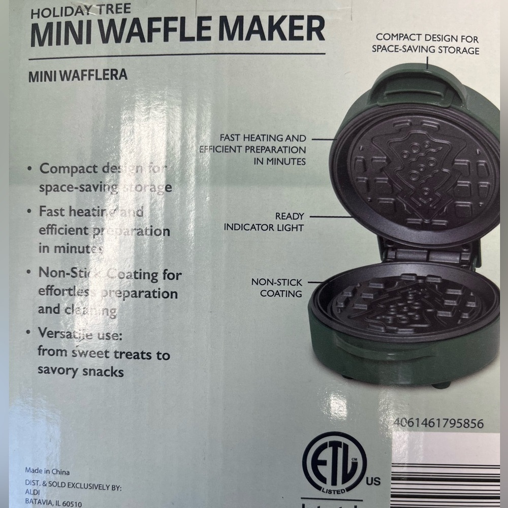 Ambiano xmas tree Waffle Maker NEW - Picture 5 of 5